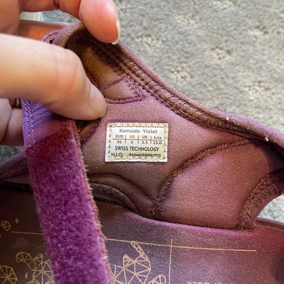 Joya Swiss Technology Komodo Violet Sandals Size 36 - Picture 7 of 7